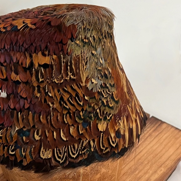 Vintage 1950s Pheasant Feather Bucket Hat display picture 1